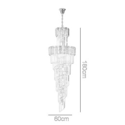Guld Krystal Pendel Luksuriøs Decrative Loftslampe 60*H180cm