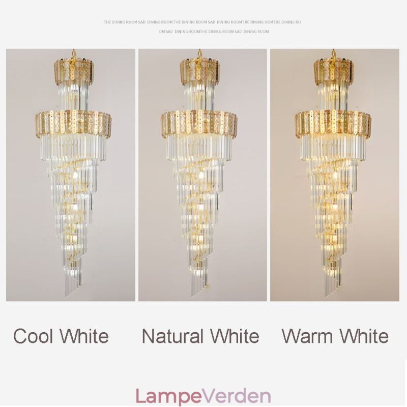 Guld Krystal Pendel Luksuriøs Decrative Loftslampe 60*H180cm