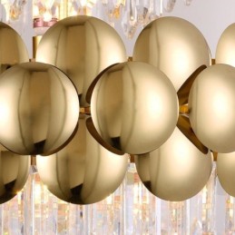 Krystal Pendel Galvaniseret Guld Luksus Decrative Loftslampe 60cm