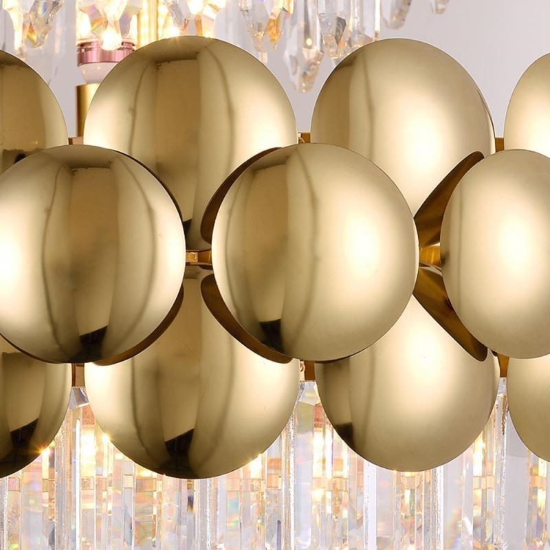 Krystal Pendel Galvaniseret Guld Luksus Decrative Loftslampe 60cm