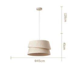 Pendel fransk creme stil dobbelt lag stof lampeskærm loftslampe