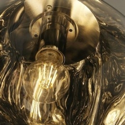 Nordisk Loftslampe Moderne Elektropletteret Glasmosaik Lampeskærm Pendel