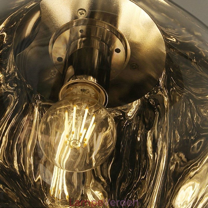 Nordisk Loftslampe Moderne Elektropletteret Glasmosaik Lampeskærm Pendel