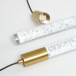 Pendel Kobber Krystal Søjle Cluster Loftslampe
