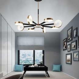 Pendel Minimalistisk Nine Heads Circle Ceiling Light