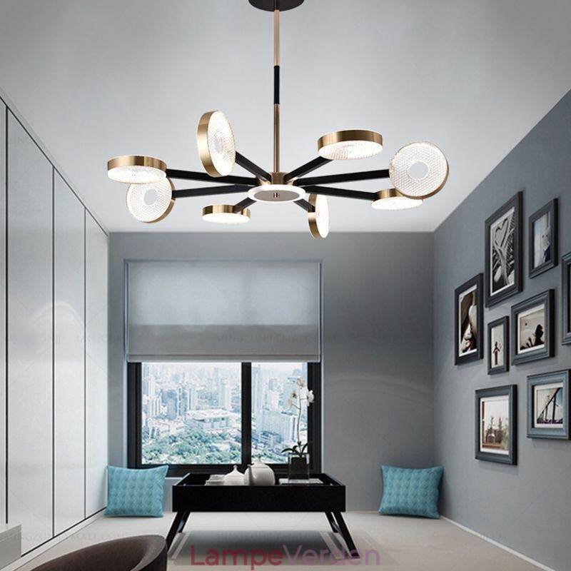 Pendel Minimalistisk Nine Heads Circle Ceiling Light