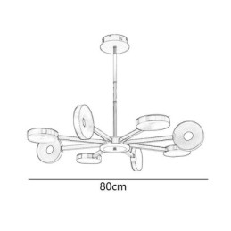 Pendel Minimalistisk Nine Heads Circle Ceiling Light