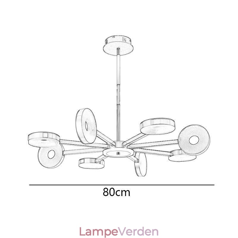 Pendel Minimalistisk Nine Heads Circle Ceiling Light