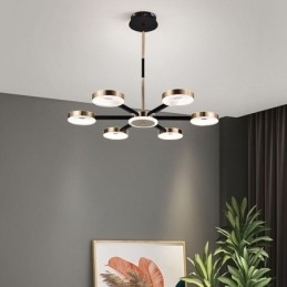 Pendellampe Minimalistisk syvhovedet cirkelloftslampe