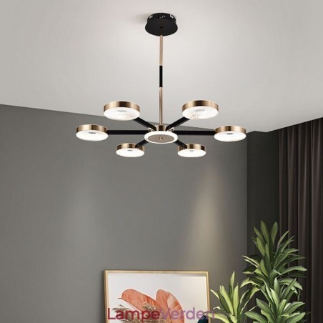 Pendellampe Minimalistisk syvhovedet cirkelloftslampe Pendellampe Minimalistisk syvhovedet cirkelloftslampe