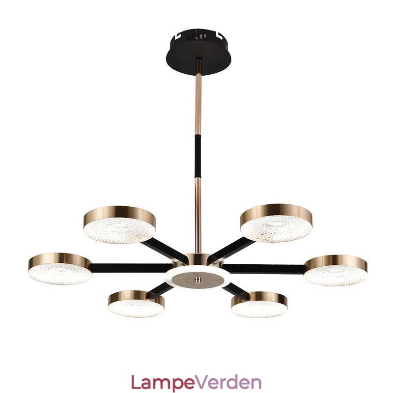 Pendellampe Minimalistisk syvhovedet cirkelloftslampe