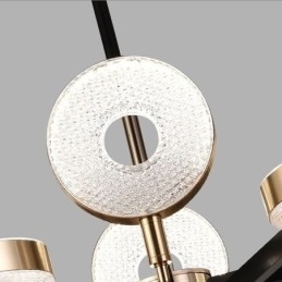Pendellampe Minimalistisk syvhovedet cirkelloftslampe