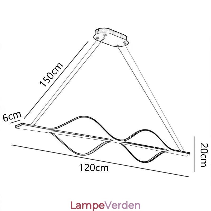Pendel Minimalistisk Light Wave Loftslampe