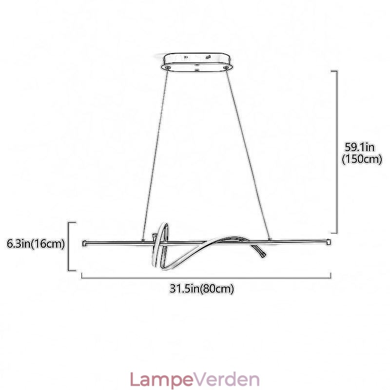 Pendel Minimalistisk kort indpakningsloftslampe