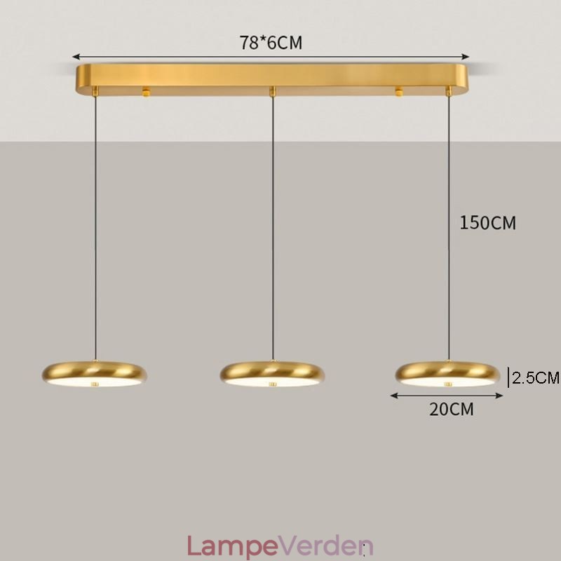 Loftslampe Pendel med tre hoveder