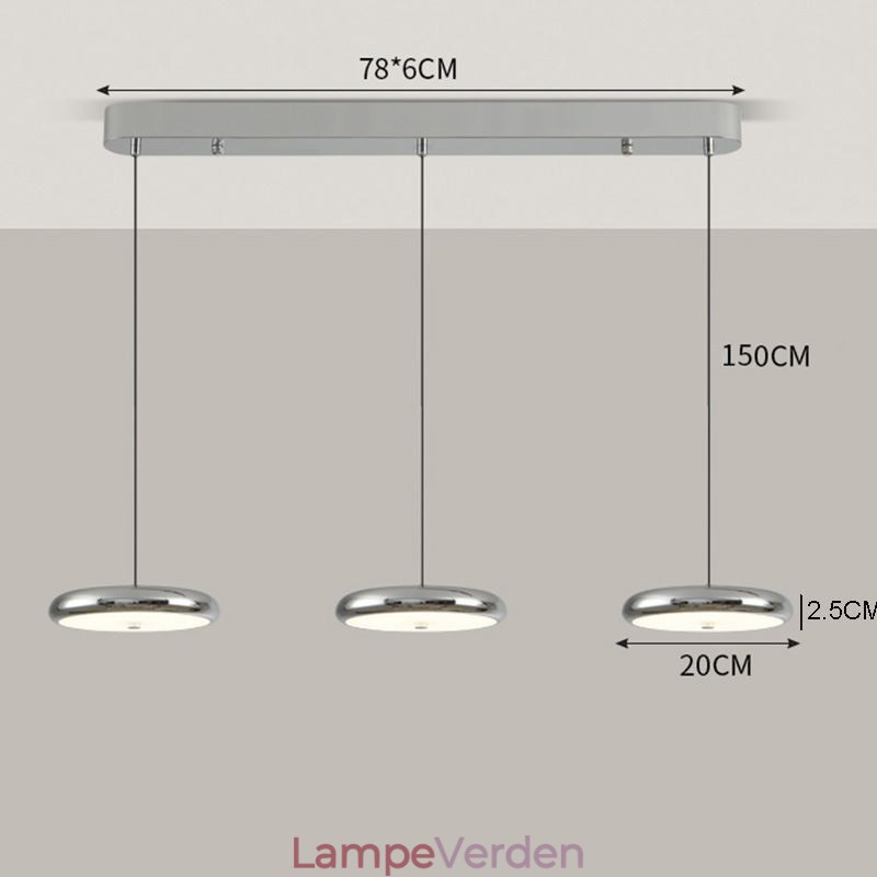 Loftslampe Pendel med tre hoveder