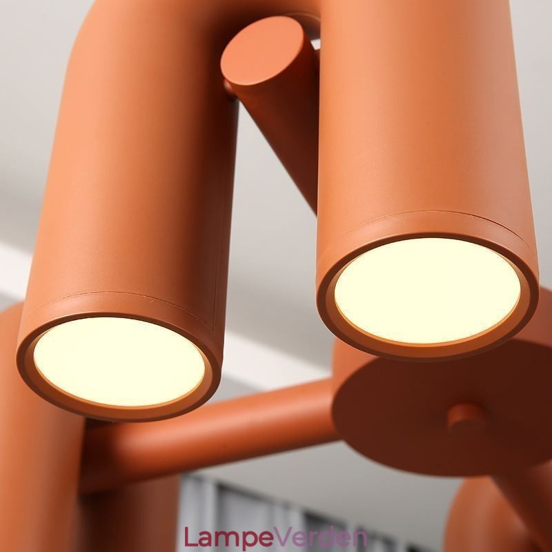 Pendel rund smedejern U-formet loftslampe 90 roterende skærm