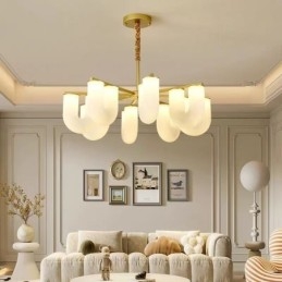 U-formet lysekrone French Creme Style Pendel Light