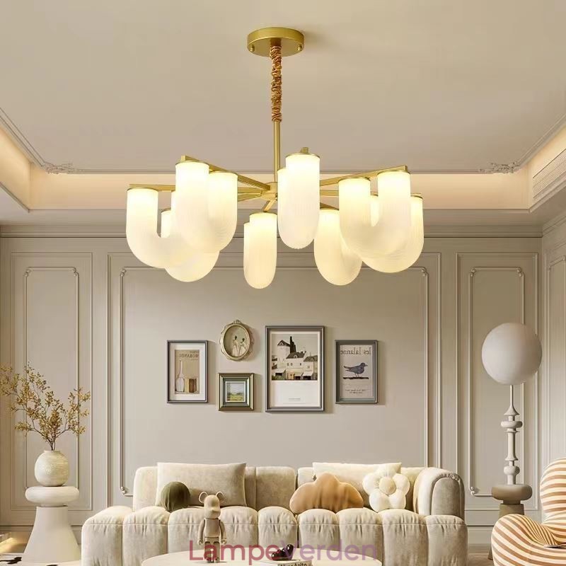 U-formet lysekrone French Creme Style Pendel Light
