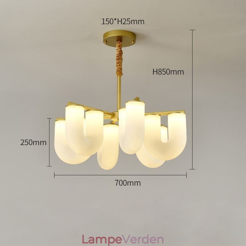 U-formet lysekrone French Creme Style Pendel Light