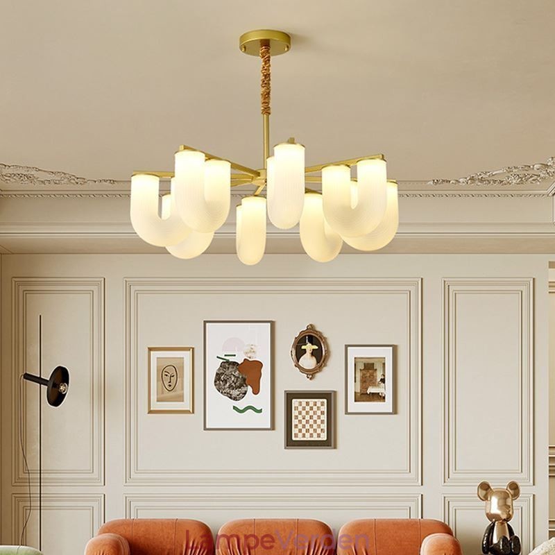 U-formet lysekrone French Creme Style Pendel Light