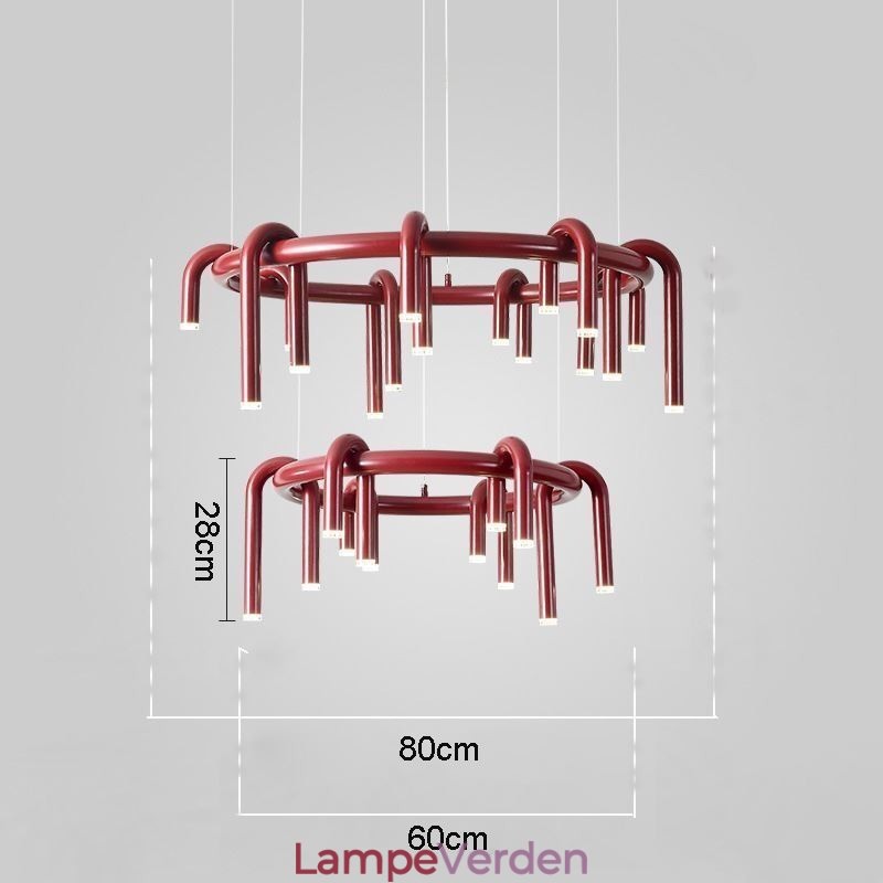 Loftslampe Moderne Nordisk Duplex Bygning Cirkulær U-formet pendel