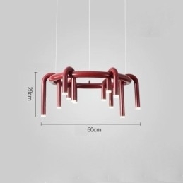 Loftslampe Moderne Nordisk Duplex Bygning Cirkulær U-formet pendel