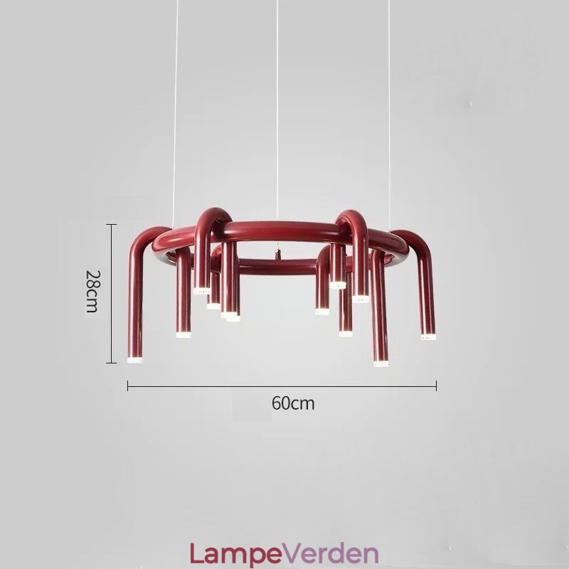 Loftslampe Moderne Nordisk Duplex Bygning Cirkulær U-formet pendel