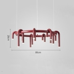 Loftslampe Moderne Nordisk Duplex Bygning Cirkulær U-formet pendel