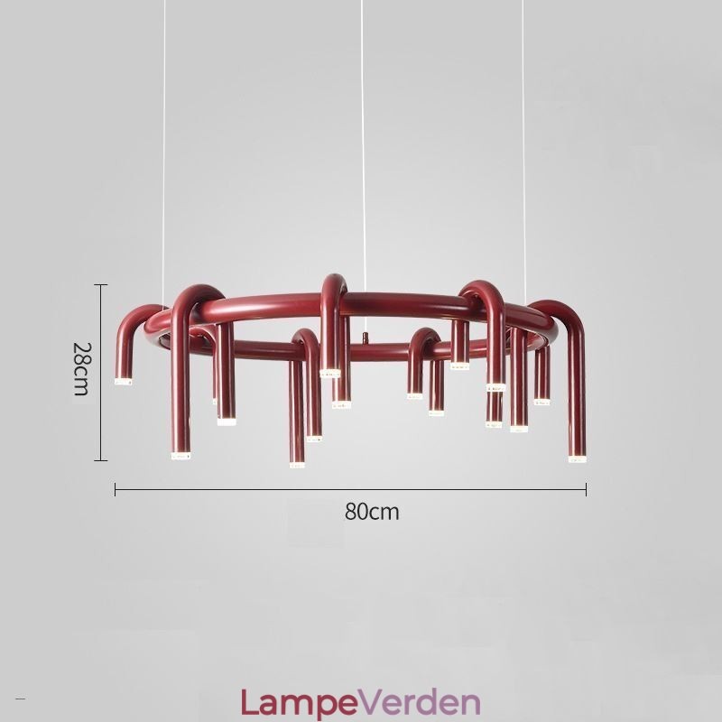 Loftslampe Moderne Nordisk Duplex Bygning Cirkulær U-formet pendel