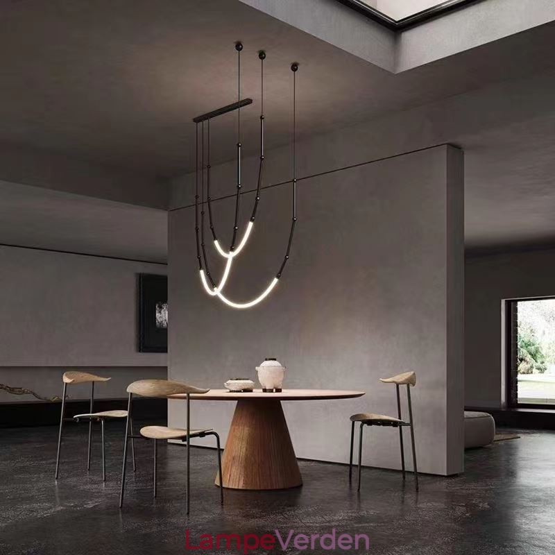 Pendel Creative Line Bambus Loftslys Sort Guld