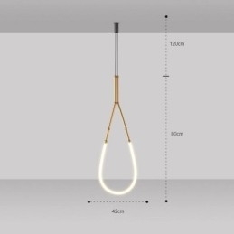 Pendel Creative Line Bambus Loftslys Sort Guld