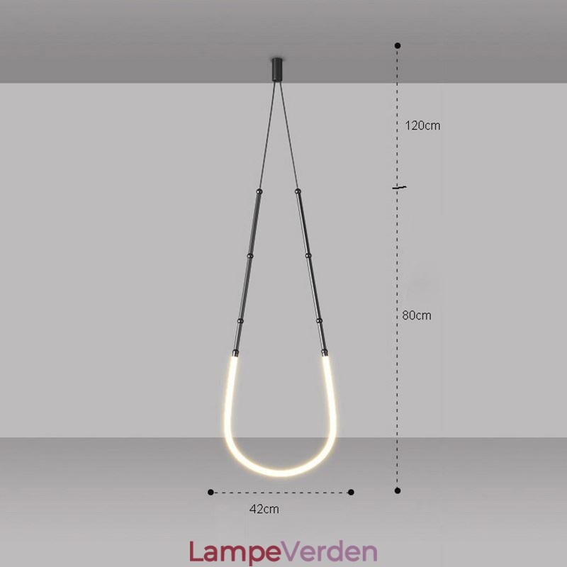 Pendel Creative Line Bambus Loftslys Sort Guld