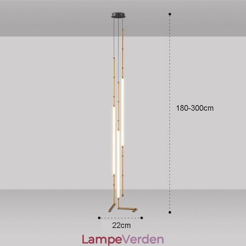 Loftslys Creative Line Bambus hængende lys sort guld