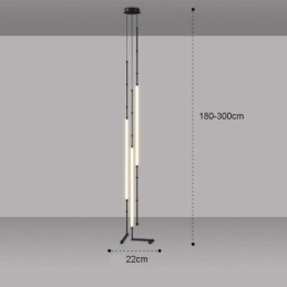 Loftslys Creative Line Bambus hængende lys sort guld