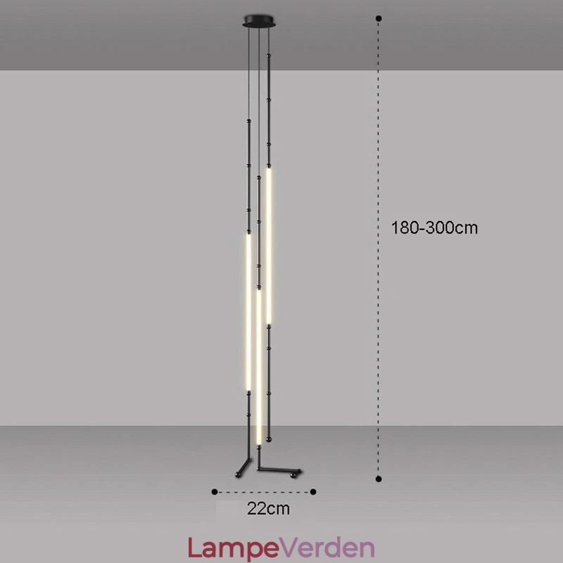Loftslys Creative Line Bambus hængende lys sort guld