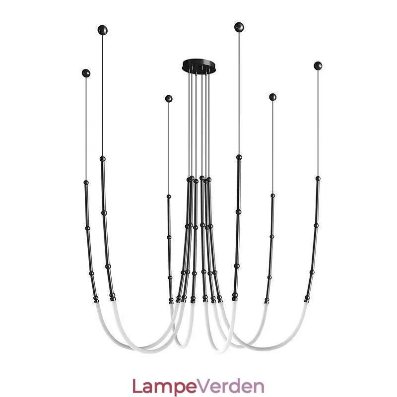 Loftslys Creative Line Bambus hængende lys sort guld