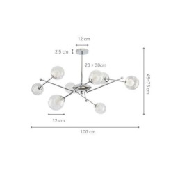 Glas pendel europæisk stil Simple Magic Beans loftslampe