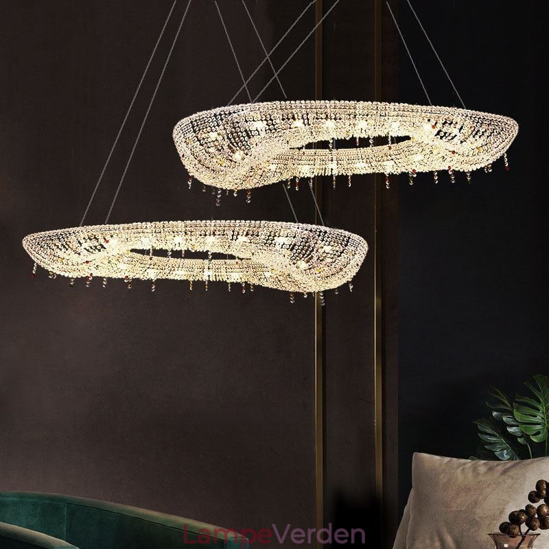 Krystal Pendel Moderne Luksus Oval Loftslampe