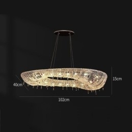 Krystal Pendel Moderne Luksus Oval Loftslampe