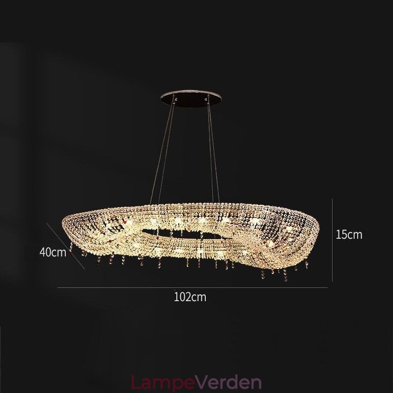 Krystal Pendel Moderne Luksus Oval Loftslampe