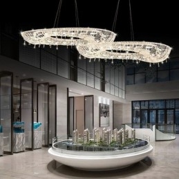 Krystal Pendel Moderne Luksus Oval Loftslampe