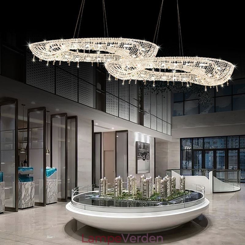 Krystal Pendel Moderne Luksus Oval Loftslampe