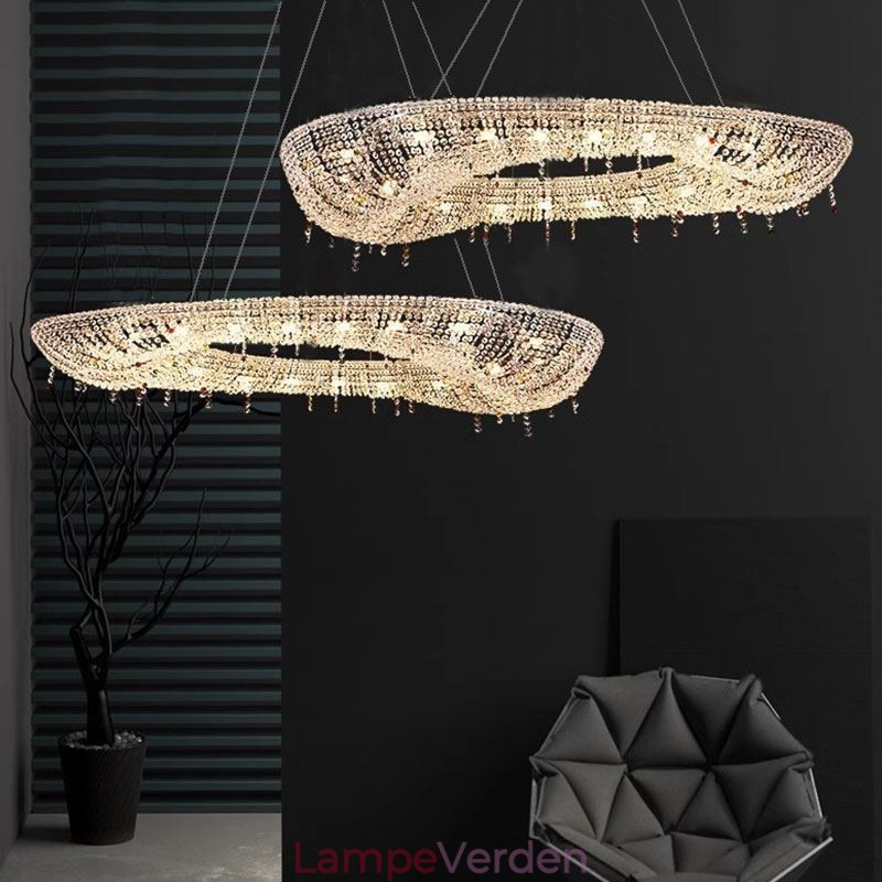 Krystal Pendel Moderne Luksus Oval Loftslampe