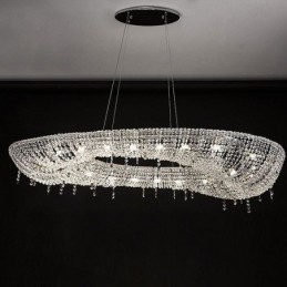 Krystal Pendel Moderne Luksus Oval Loftslampe