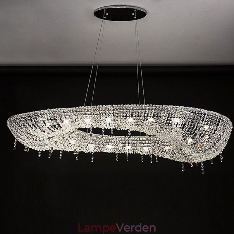 Krystal Pendel Moderne Luksus Oval Loftslampe