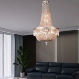 Kvast Pendel Retro American Duplex Aluminium Kæde Loftslampe