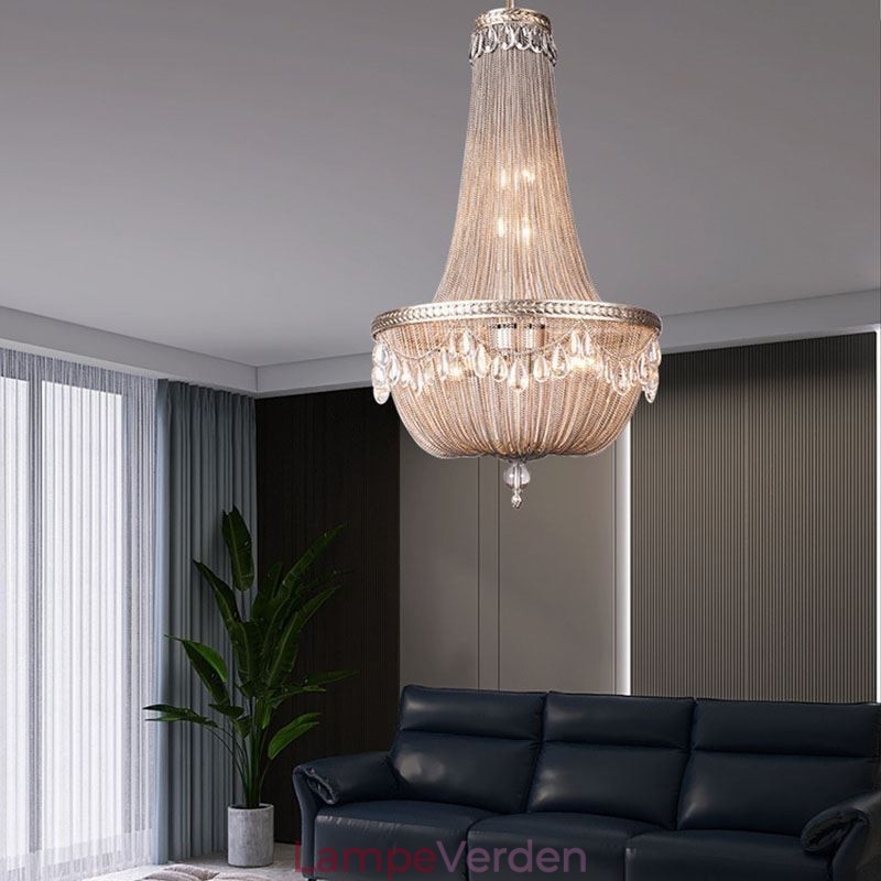 Kvast Pendel Retro American Duplex Aluminium Kæde Loftslampe