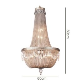 Kvast Pendel Retro American Duplex Aluminium Kæde Loftslampe