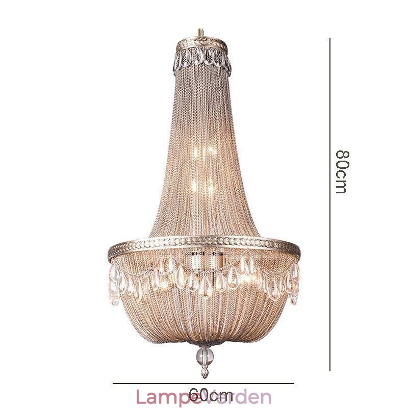 Kvast Pendel Retro American Duplex Aluminium Kæde Loftslampe